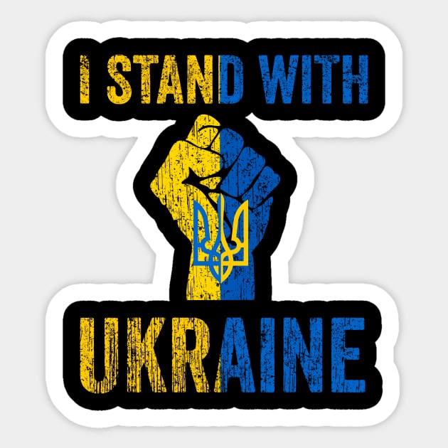 Support Ukraine I Stand With Ukraine Ukrainian Flag Sticker by DUC3a7